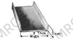 STEEL CHANNEL HOT-ROLLED, 100X50X5MM 20FEET