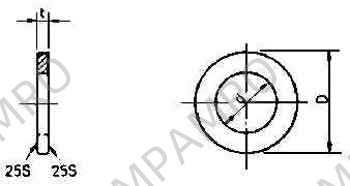 WASHER PLAIN ROUND BRASS, M16.0