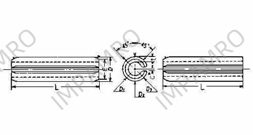 PIN SPRING WITH FURTHER DETAIL