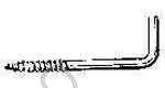 SCREW HOOK BRASS NO.10 28MM