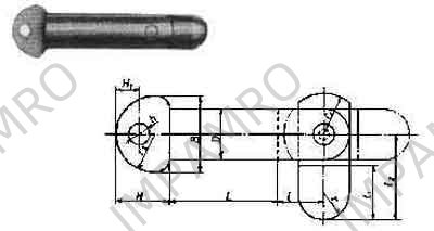 PIN SHIP'S TOGGLE A TYPE GALV', STEEL WITH FURTHER DETAIL