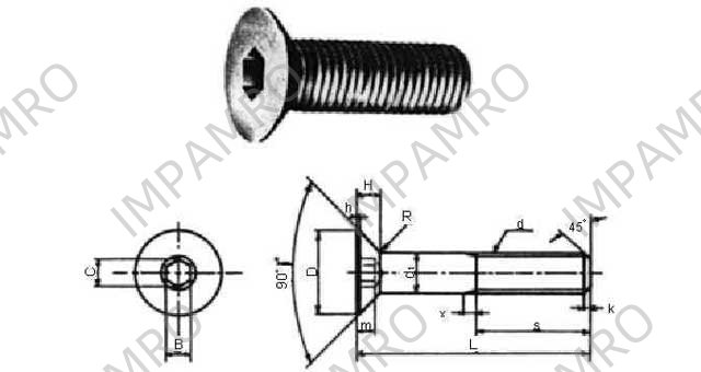 690601 SCREW SOCKET FLAT HEAD, WITH FURTHER DETAIL