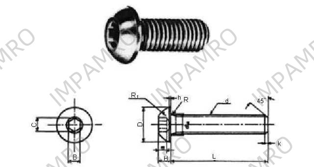 690701 SCREW SOCKET BUTTON HEAD, WITH FURTHER DETAIL