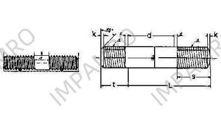 691501 BOLT STUD WITH FURTHER DETAIL