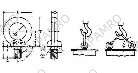 692204 EYE BOLT STEEL M16