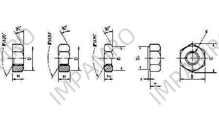 692850 HEXAGON NUT BRASS M18