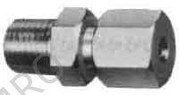 CONNECTOR MALE FLARELESS BRASS, 20MMXPT1/2