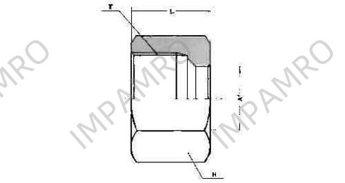 NUT BRASS FOR FLARELESS TUBE, FITTING 12MM