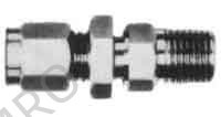 CONNECTOR BULKHEAD MALE, STAINLESS FLARELESS 12MMXPT3/8