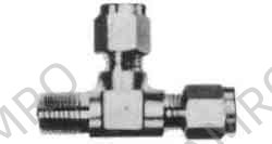 RUN TEE MALE STAINLESS STEEL, FLARELESS 10MMXPT1/4