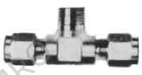 BRANCH TEE MALE FLARELESS, STAINLESS STEEL 6MMXPT1/4