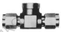 BRANCH TEE FEMALE FLARELESS, STAINLESS STEEL 10MMXPT1/4