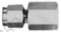 CONNECTOR FEMALE FLARELESS, STAINLESS STEEL 10MMXPF1/2