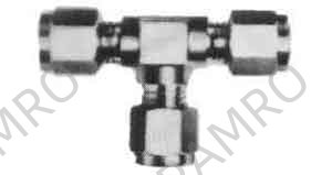 TEE UNION STAINLESS STEEL 10MM, FLARELESS
