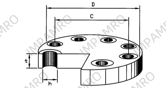 FLANGE CARBON STEEL BLIND, DIN2527 PN40 450MM