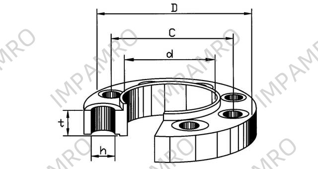 FLANGE CARBON STEEL SLIP ON, RAISEDFACE DIN86029 PN10 500MM