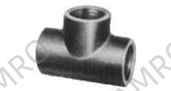 TEE MALLEABLE CAST IRON BLACK, 3/8"