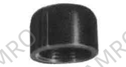 CAP MALLEABLE CAST IRON BLACK, 1-1/2"