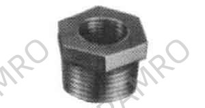 BUSHING HEXAGON MALLEABLE CAST, IRON GALV 1/4X1/8