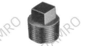 PLUG SQUARE HEAD MALLEABLE, CAST IRON GALV 1/2