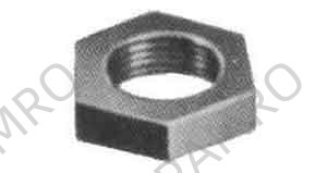 LOCK NUT MALLEABLE CAST IRON, BLACK 3/8