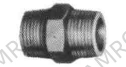 NIPPLE HEXAGON MALLEABLE CAST, IRON BLACK 1/8