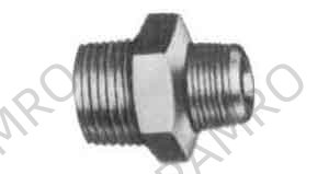 NIPPLE HEXAGON REDUCING BLACK, MALLEABLE CAST IRON 1/2X3/8