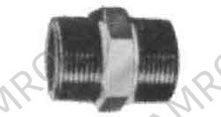 NIPPLE HEXAGON STEEL 3/8, THREADED FOR H.P. PIPE FITTING