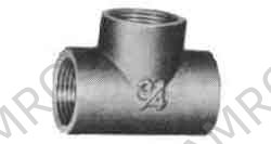 TEE BRASS 2 THREADED