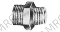 NIPPLE HEXAGON REDUCING BRASS, 1/2X3/8 THREADED