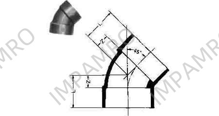 ELBOW PVC 45DEG FOR DRAIN, SIZE 75