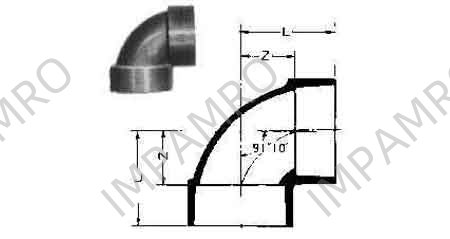ELBOW PVC 90DEG SHORT RADIUS, FOR DRAIN SIZE 100