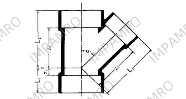 Y-PIECE PVC 45DEG FOR DRAIN, SIZE 30