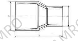 SOCKET PVC FOR WATER SUPPLY, SIZE 100X75