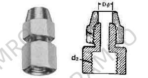 UNION REDUCING FLARED BRASS, 8MMXPF1/4