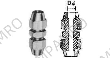 UNION COUPLING FLARED BRASS, 8X8MM