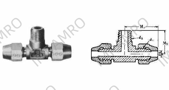 TEE FLARED MALE END BRASS, 12MMXPT3/8