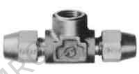 TEE FLARED FEMALE END BRASS, 1/2"XPT3/8