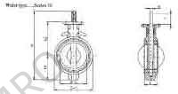 VALVE BUTTERFLY CAST IRON DIN, WAFER TYPE SERIES 50 400MM