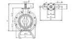 VALVE BUTTERFLY CAST IRON DIN, MONO FLANGED #56 PN16 600MM
