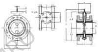VALVE BUTTERFLY CAST IRON DIN, FLANGED SHORT #53 PN6 450MM