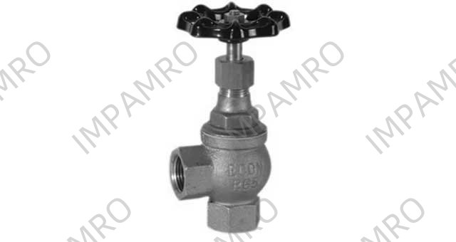 ANGLE VALVE DIN BRONZE SCREWED, #250H 1/4"