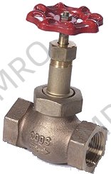 VALVE GLOBE DIN BRONZE PN32, BSP FEMALE THREADED 1/4"