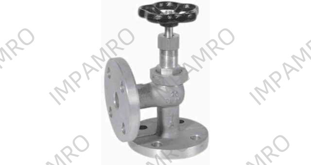 ANGLE VALVE DIN BRONZE FLANGED, PN10/16 #276 20MM