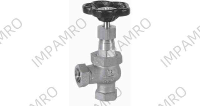 ANGLE VALVE DIN BRONZE SCREWED, #1276 3"