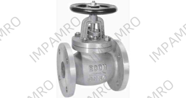 GLOBE VALVE DIN BRONZE FLANGED, PN10/16 HEAVY TYPE #1270 80MM