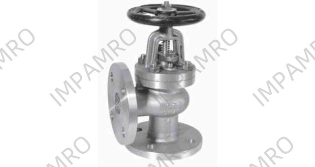 ANGLE VALVE DIN BRONZE FLANGED, PN10/16 HEAVY TYPE #1271 25MM