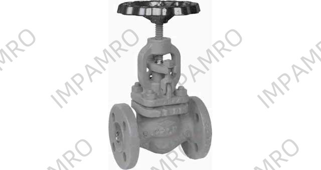 GLOBE VALVE DIN CAST STEEL 398, FLANGED PN16 STRAIGHT DN 15