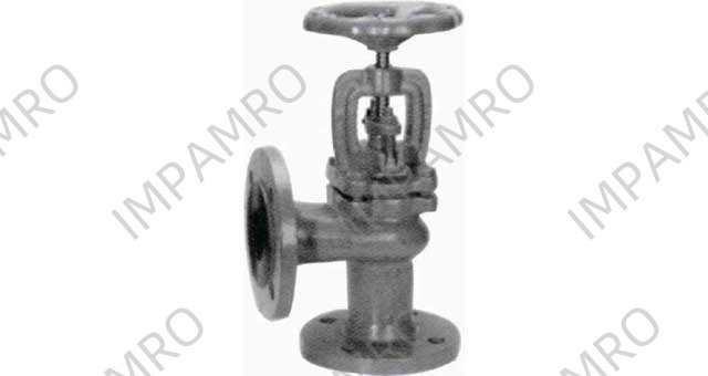 ANGLE VALVE DIN CAST IRON, FLANGED PN10/16 #242 100MM