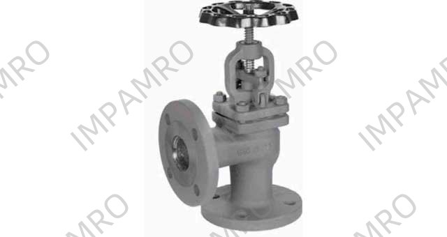 GLOBE VALVE DIN CAST STEEL 399, FLANGED PN16 ANGLE DN 25